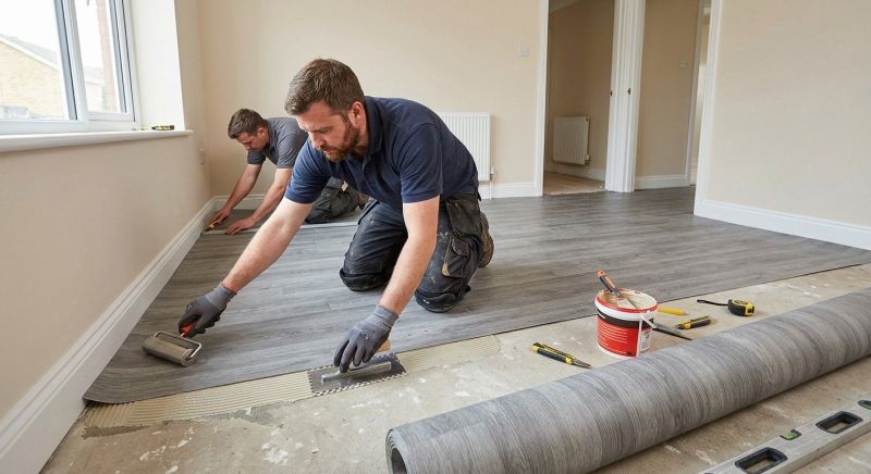 Sheet Linoleum Installation in Sturbridge, MA