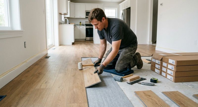Vinyl Plank Floor Installation in Worcester, MA